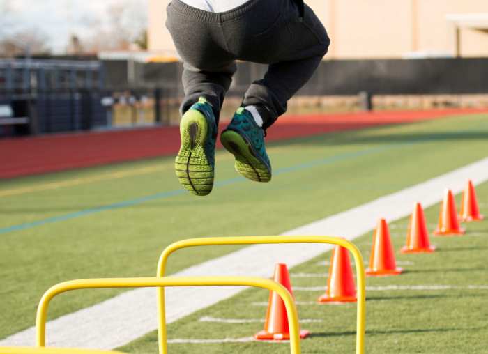 Hurdles agility jumps david cones plyometric turf athletics